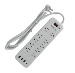 Barra Multicontacto VICA SUP USB 9P 10 Tomas NEMA SUPUSB9P